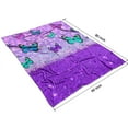 thumbnail image 4 of Purple Butterfly Leopard Pattern Blanket,Comfortable Soft Lamb Wool Throw Blanket,All Season,Warm Lightweight Blankets for Sofa Bed Couch Living Room Chair,60"x80", 4 of 4
