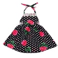thumbnail image 2 of Vestido Estampado perfke Vestido de niña floral Flores 2T Negro, 2 of 9