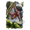 thumbnail image 1 of Orangutan in Jungle, Watercolor (12x18 Wall Art Poster, Room Decor), 1 of 3