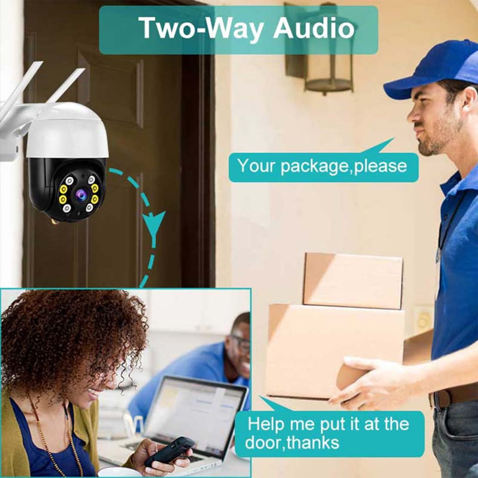 Barsme Ring Camera Outdoor Wireless Security Camera High Sight Definition Wireless Indoor Surveillance Camera With Ball-Tracking Integration For Remote Monitoring Via Mobile Phone