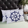 thumbnail image 4 of Navy Blue Coastal Throw Pillow Cover 24 x 36 Inch Decorative Pillow Cover Nautical Summer Beach Ocean Lumbar Pillowcase Seasonal Rectangle Cushion Case for Couch Sofa Bed Living Room, 4 of 7