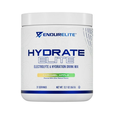 EndurElite Hydrate Elite – Electrolyte Powder – Instant Hydration & Electrolytes for Endurance Athletes – Hydration Powder Mix – Caramel Apple – 31 Servings