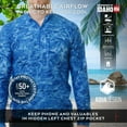 thumbnail image 3 of Aqua Design Men's Spear Fishing 1/4 Zip High Collar Long Sleeve Rash Guard Shirt: Pacific Sand size S, 3 of 5
