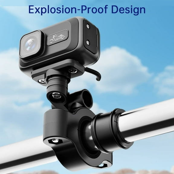 2K Motorcycle Dash Cam CSMT100, WiFi APP, IP65 Waterproof, 140° Wide Angle, 128GB, Loop Recording, 12-24V/USB Powered