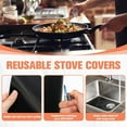 thumbnail image 3 of JUNWELL 3 Pack Gas Stove Burner Protectors with 2 Stove Gap Covers  Washable Reusable Stove Burner Covers for Gas Stove Tops  Gas Stove Cover Pads for Samsung Gas Stove, 3 of 7