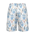 thumbnail image 3 of Men's Pajama Shorts Bottoms with Pockets Soft Lightweight Lounge Sleep Wear Adorable Gorillas Flower Leaf, 3 of 6