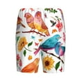 thumbnail image 5 of Naloa Flowers Birds And Butterflies Men's Short Pajama Pants, Lounge Comfort Shorts with Elasticized Waistband and Side Pockets - Large, 5 of 9