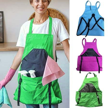 

Hesroicy Adjustable Backpack Apron with Stain-Resistance and Waterproofing - Large Pocket Oxford Cloth Gardening Apron with Multiple Pockets - Perfect for Garden Supplies