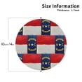thumbnail image 2 of North-Carolina Flag Leather Coasters for Drinks Perfect for Living Room, Kitchen, or Outdoor Use Set of 6 Round Shape, 2 of 6