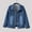 Blue, variant on Women's Fashion Casual Colorful Solid Size Large Pocket Button Denim Coat Women's Short Coat plus Size Jean Jackets for Women Thick Women Jacket And Jacket Women Jean Jackets for Juniors Girls Apparel