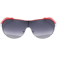 thumbnail image 1 of KHAN - One Piece Shield Lens Unisex Sunglasses Featuring Gradient Lenses and Trendy Color Accents - Red, 1 of 7