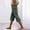 Army Green, variant on Shorts for Women Plus Size 3X Solid Color Casual Pocket Lace-Up Quarter Pants