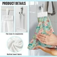 thumbnail image 6 of ZIATUBLES Butterfly Floral Dish Towels for Kitchen with Snap Button Hanging Dual-Purpose Hand Towel Absorbent Bathroom Hand Bath Towel Pack of 3 Soft Hanging Kitchen Hand Towels Decoration, 6 of 7
