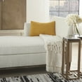 thumbnail image 3 of Mina Victory Life Styles Rectangle Fabric Quilted Chevron Throw Pillow in Yellow, 3 of 5
