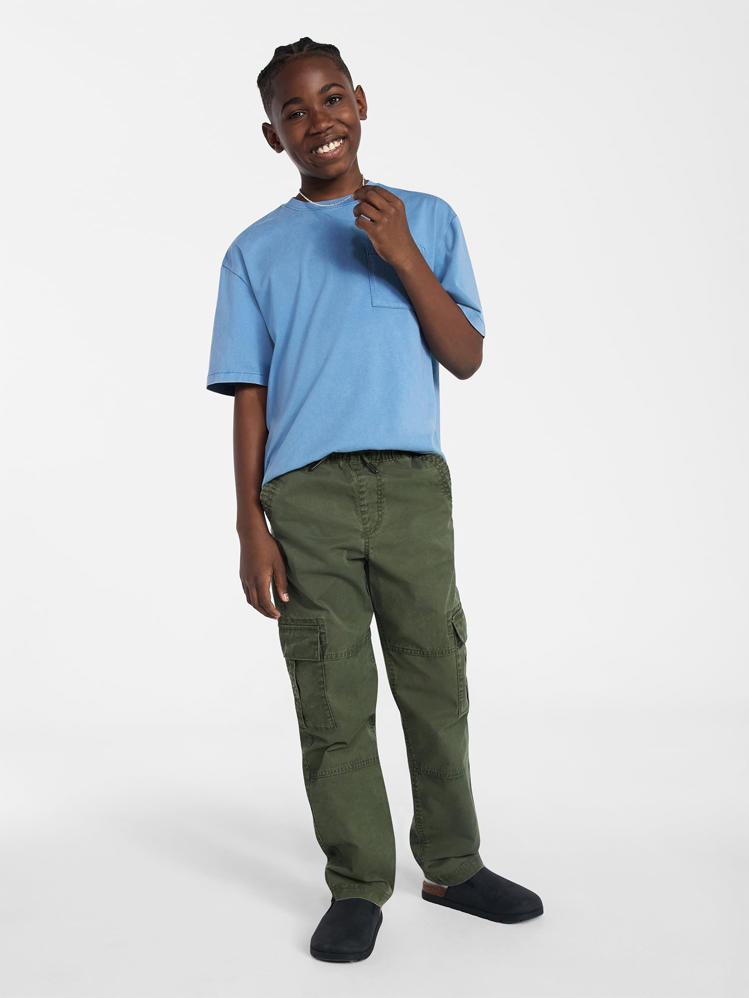 Weekend Academy Boys Washed Pocket Tee with Short Sleeves, Sizes XS-XXL