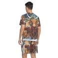 thumbnail image 2 of joogoo Men's Pajama Set Highland Cattle V-Neck Pj Shorts Set 2 Piece Loungewear Sleepwear S, 2 of 7