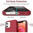 thumbnail image 4 of Liquid Silicone Case for iPhone 12 Mini (5.4''), [Scratch-Resistant, Anti-Fingerprint, Shockproof] Protective Slim Phone Case, 4-Layer Cover with Microfiber Lining, Silky-Soft Touch, Red, 4 of 14