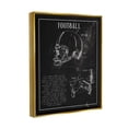 thumbnail image 5 of Stupell Industries Football Helmet Sports Chart Retro Figure Metallic Gold Framed Floating Canvas Wall Art, 16x20, by Daphne Polselli, 5 of 5