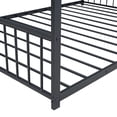 thumbnail image 6 of Kumix House Floor Bed, Metal Full Size Floor Bed with Roof Frame, Headboard, Footboard and 13 Slats Support for Young Teens, Heavy Duty Floor Beds Frame for Bedroom, Noise-Free, Black, 6 of 7