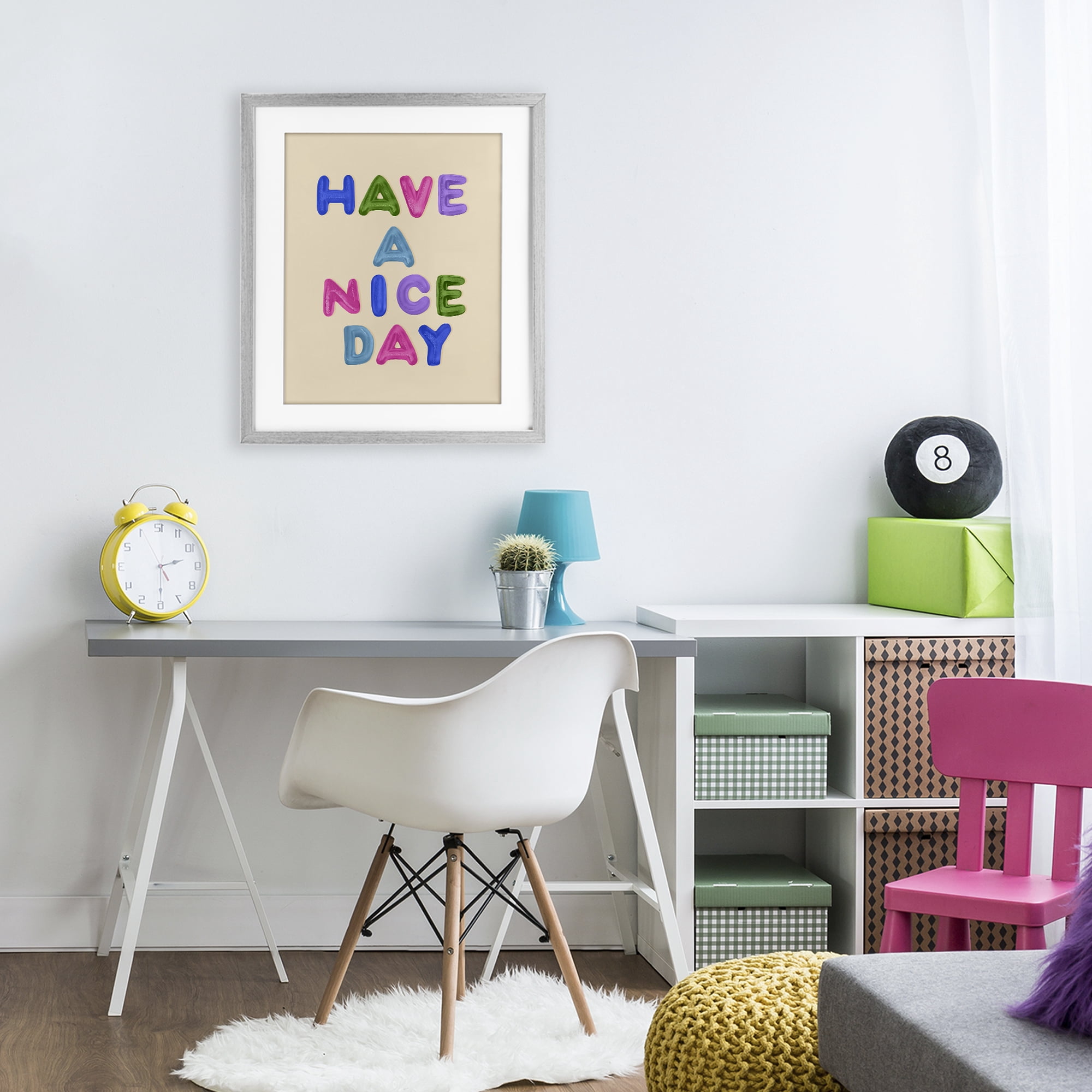 Stupell Industries Have a Nice Day Gummies Gray Framed Print Under Glass, design by LISH Creative