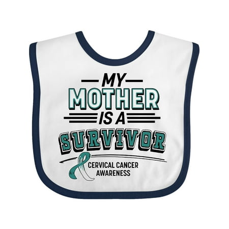 

Inktastic My Mother is a Survivor Cervical Cancer Awareness Gift Baby Boy or Baby Girl Bib