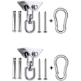thumbnail image 1 of de 2 ganchos oscilantes de acero inoxidable 304 de alta resistencia, capacidad de 450 kg, ganchos de rotación de 360° para hormigón, madera, yoga, hamaca, silla, saco de arena, 1 of 4