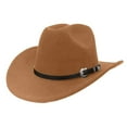 thumbnail image 2 of Western Cowboy Hat for Men Outback Cowgirl Hat Women Outdoor Hat with Buckle Belt Halloween Accessory, 2 of 3