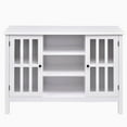thumbnail image 3 of Topbuy Wood TV Stand Free Standing Storage Console Cabinet For 50" TV White, 3 of 5