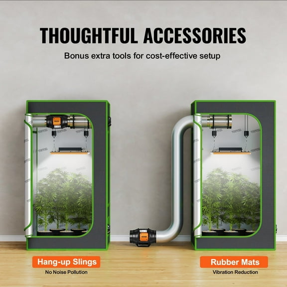 6" Variable Speed Inline Duct Fan Kit - Energy Efficient HVAC Blower for Home & Office Ventilation