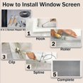 thumbnail image 3 of Screen Repair Kit, Screen Roller Tool, Nylon Roller 5-In-1 Screen Door Repair Kit for Installing Door and Window Grids, 3 of 6