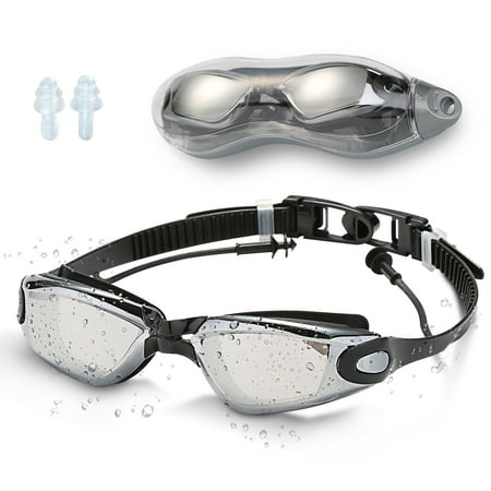 Lens Protection Ring - IMAGE Swimming Goggles,HD Electroplated Lens UV Protection Anti Fog No Leaking With Earplugs,Double Sealing Ring Eye Protection Triathlon Equipment for Adult Men Women