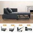 thumbnail image 5 of Sofa Bed Sleeper Chair, 4-in-1 Convertible Sofa Bed with Adjustable Backrest, Compact Design for Living Room, Apartments & Office (Dark Grey), 5 of 7