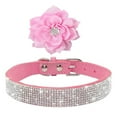 thumbnail image 3 of Bbmmayy Cute Dog Collar with Bling Rhinestone, Fancy Crystal Diamond Glitter Pretty Jewel Soft Cat Collars for Small Medium Large Breed Dogs Girl Female Pet Puppy Kitten Terrier (XS, Pink2), 3 of 4