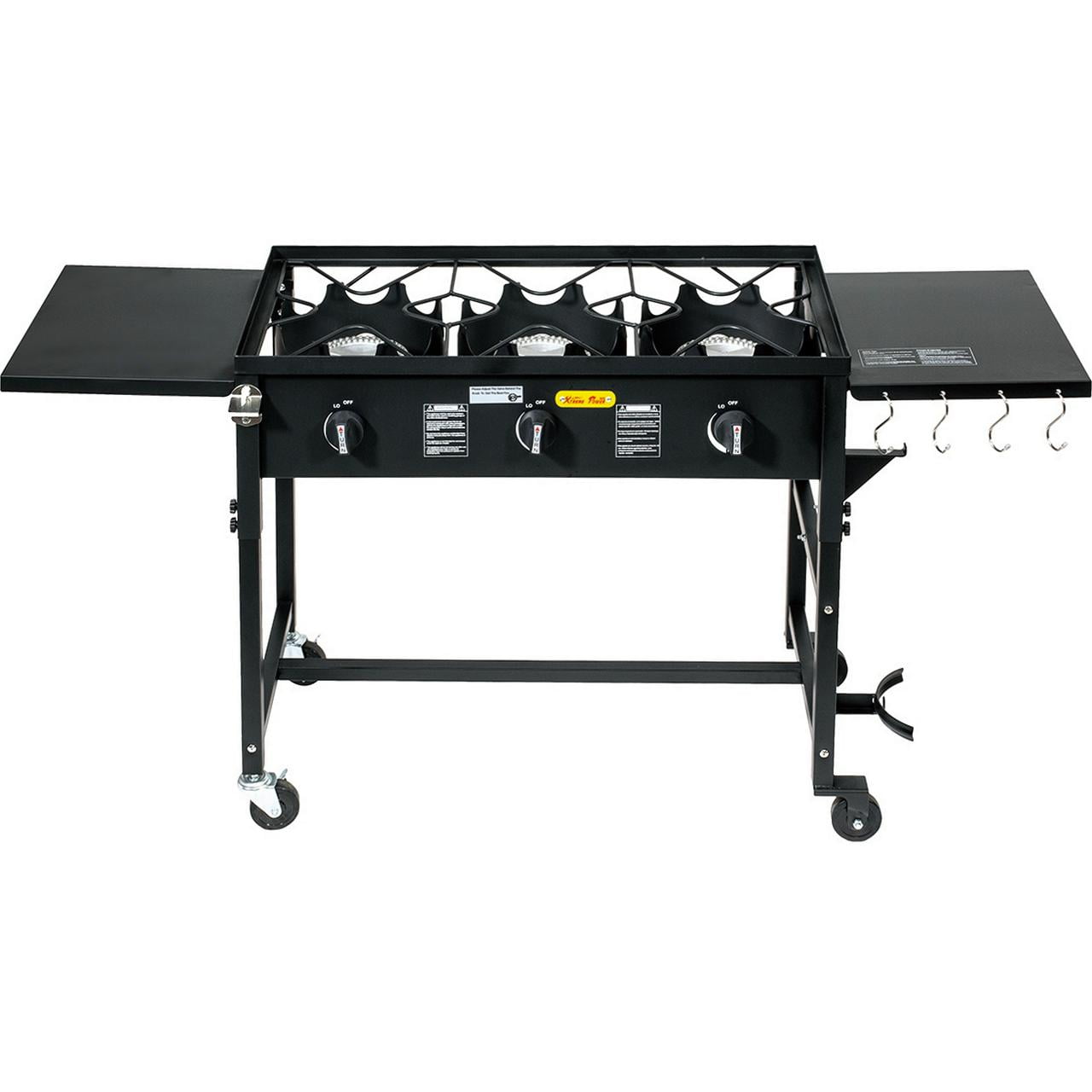 Barton Propane Triple Burner Stove Station with Regulator & Removable Legs