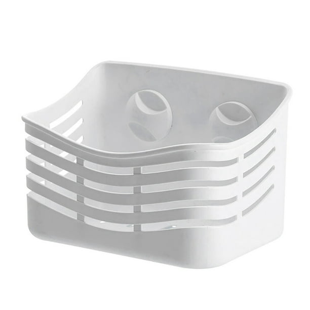 Estante de plástico para baño con ventosa para ducha, sin perforaciones