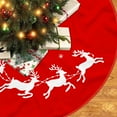 thumbnail image 5 of Antqov Soft Christmas Tree Skirt Carpet with Christmas Deers 48" Large Christmas Decor Tree Mat for Halloween Christmas Party Home Decorations, 5 of 8