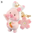 thumbnail image 2 of SPRING PARK Keychain Key Ring Pig Piggy Plush Pendant Ornaments Keychain Gifts for Girlfriend, 2 of 7