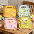 thumbnail image 5 of 12 Pcs Easter Treat Boxes Paper Easter Gift Box Party Favor Small Treat Boxes Basket with Handle Bunny Eggs Containers for Kids, 6.3 x 3.5 x 4.7 Inch, 5 of 6
