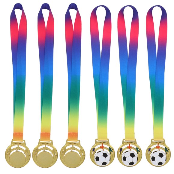 WASHWEPE 6Ud Metálicas De Fútbol Con Para En Eventos Deportivos Infantiles