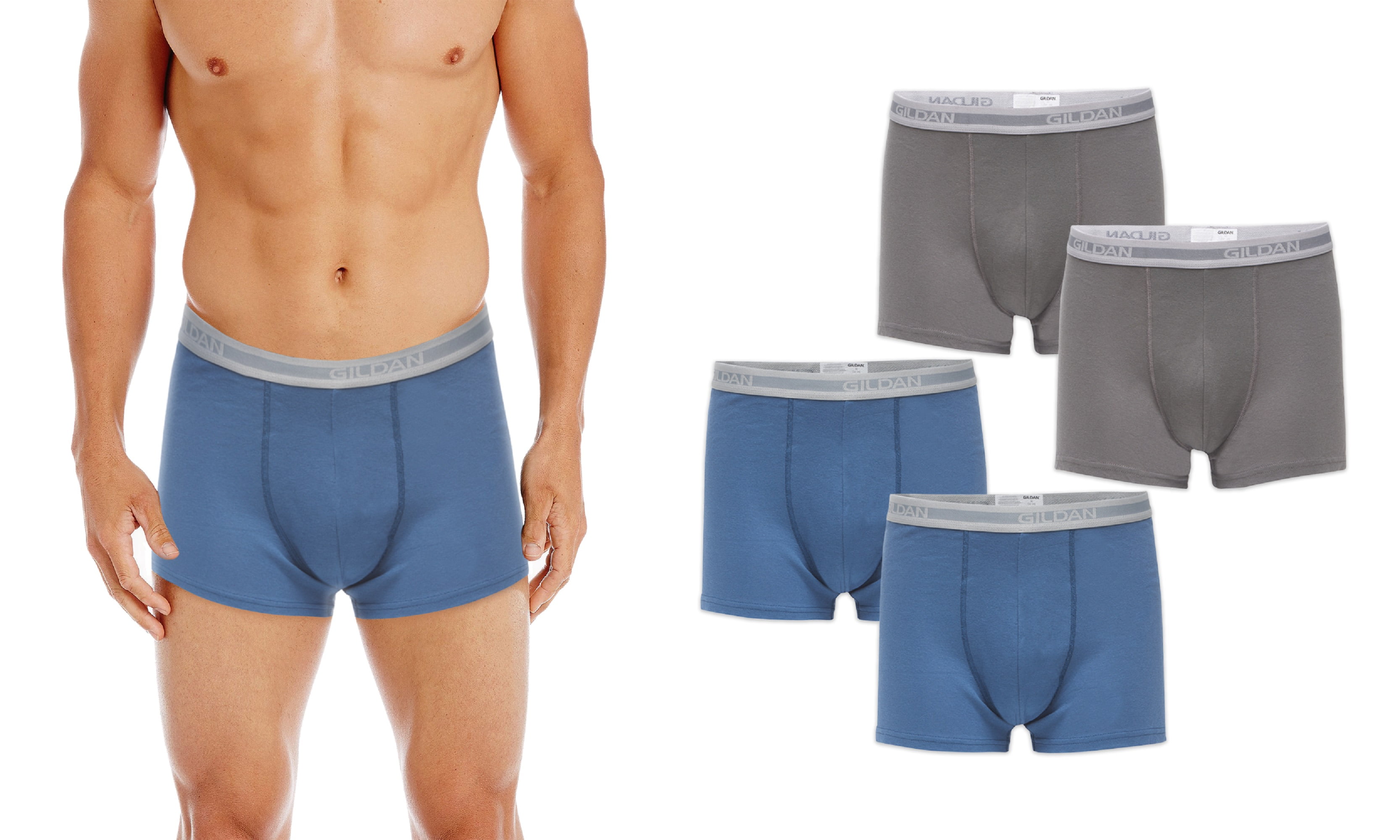 Gildan Men's 4Pack Trunk Brief Underwear