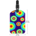 thumbnail image 6 of Square 2Pack PU Leather Tie Dye Purple Cruise Luggage Tag with Privacy Cover and Name ID Tag for Travel Handbags Backpacks Luggage Tags, 6 of 6
