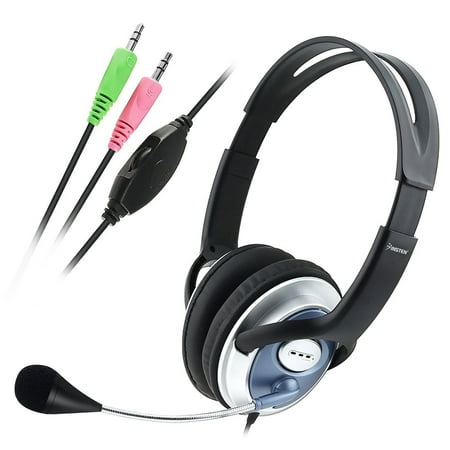 Voip Stereo Microphone Mic Headset - Insten 3.5mm Hands-free Headset Headphone with Microphone Mic for VOIP SKYPE Laptop PC Universal