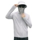 thumbnail image 1 of 1 ropa de protección solar gris claro para adultos, abrigo de ropa de protección solar de seda helada con sentido fresco, 1 of 5