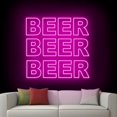 thumbnail image 3 of Handmadetneonsign Beer Beer Beer Neon Sign, Quote Wall Art Decor, Bar Pub Beer Wall Decor 52053, 3 of 5