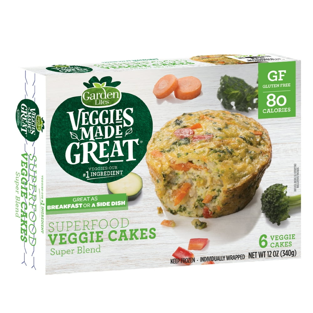 Garden Lites Veggies Made Great Superfood Veggie Cakes, 12 oz, 6 Ct