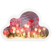 Night Light Decor Handmade DIY Cloud Tulip Mirror Luminous Ornaments The Clouds
