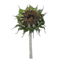 Melrose Sunflower Artificial Stem Sprays - 23.75" - Brown - Set of 6