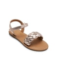 thumbnail image 3 of Sandalias para Niñas DREAM PAIRS SDSD222K Oro Rosa Trenzadas Planas, 3 of 7