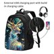 thumbnail image 2 of Balery Colorful Stained Glass Deer Mochila con carga USB para hombre y mujer - Mochila impermeable y antirrobo para portátil con puerto USB para viajes, trabajo, estudios y universidad, 2 of 7