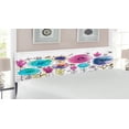 thumbnail image 2 of Dragonfly Headboard, Hello Summer Concept Dandelion and Winged Bug Be Happy Art, Upholstered Decorative Metal Bed Headboard with Memory Foam, King Size, Pink Blue, by Ambesonne, 2 of 4